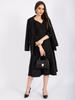 Spring V-Neck Waist-Cinching Puff Sleeve Dress with Pockets for Women