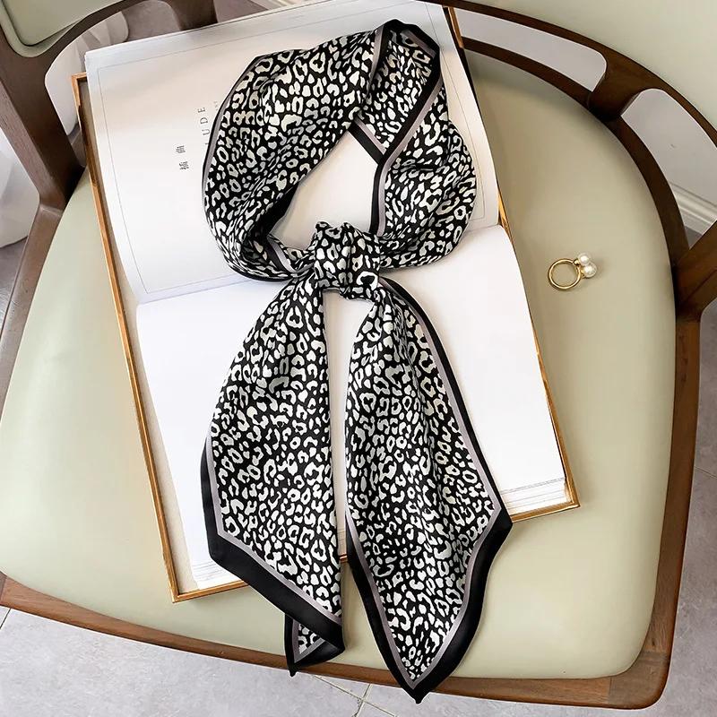 Long Silk Scarf Bag Tie Lady Neck Skinny Scarves Hairband Foulard Horse Print Brand Lady Neckerchief Ribbon  Spring New