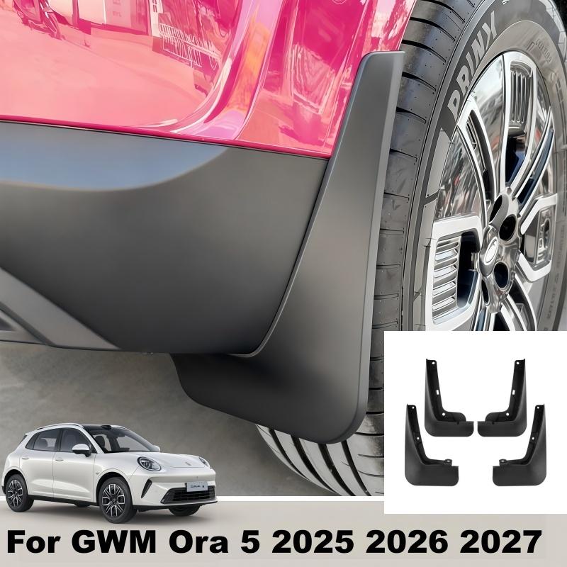 ABS Mud Flaps Splash Guards Mudguards Fenders Flap Guards Car Accessories For GWM Ora 5 2025 - 2027 Front Rear Anti-Scratch Se