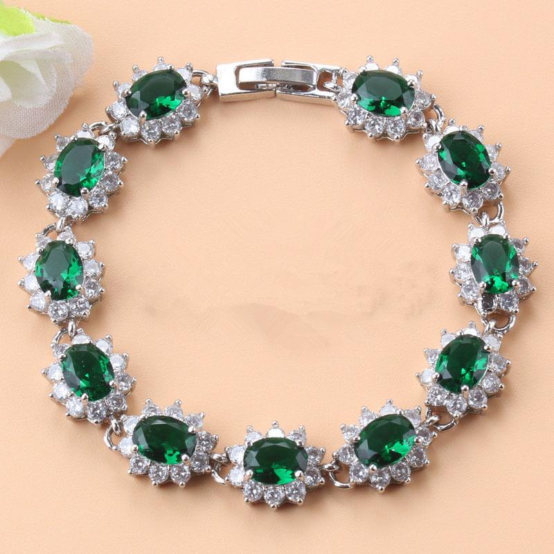 

Браслет с подвесками Mark Green Emerald, 12 цветов, свадебные украшения