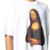 Off-White FW20 Mona Lisa Applique Tee Men's White OMAA038F20FAB0140101