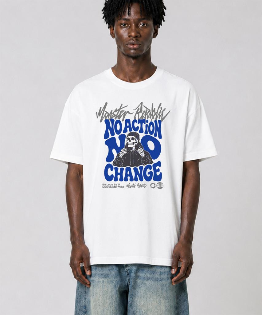MONSTER REPUBLIC No Change Ocean Blue T-Shirt White_9162