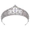Crystal Zirconia Tiara - Luxury Wedding Crown for Bride Queen Princess
