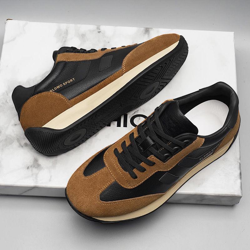 Frühlings Herren Forrest Gump Leder-Sneakers – Dicke Sohle, Rutschfest, Vielseitige Casual Dad-Schuhe.