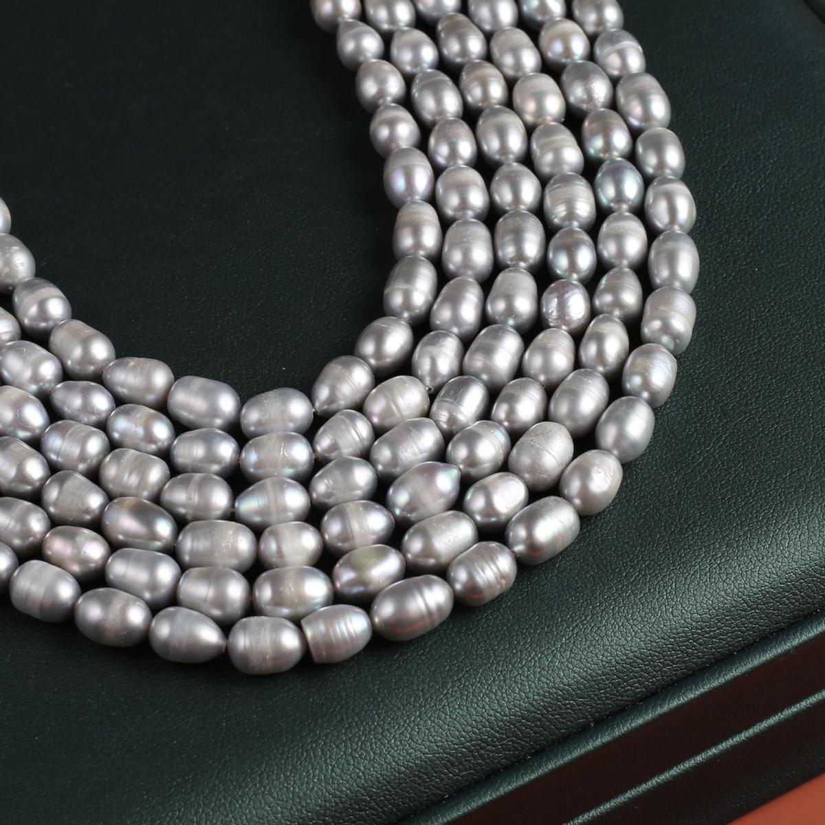 

1 нить синтетического жемчуга, бусины в форме серого риса в богемном стиле для изготовления украшений, рождественских подарков, женские аксессуары для ожерелий своими руками, бусины 36 см 1String/5-6mm серый