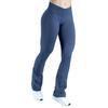 Seamless European-American Yoga Flare Pants: Cross Waist, Hip Lifting, Tight-Fit for Running, Cycling & Fitness