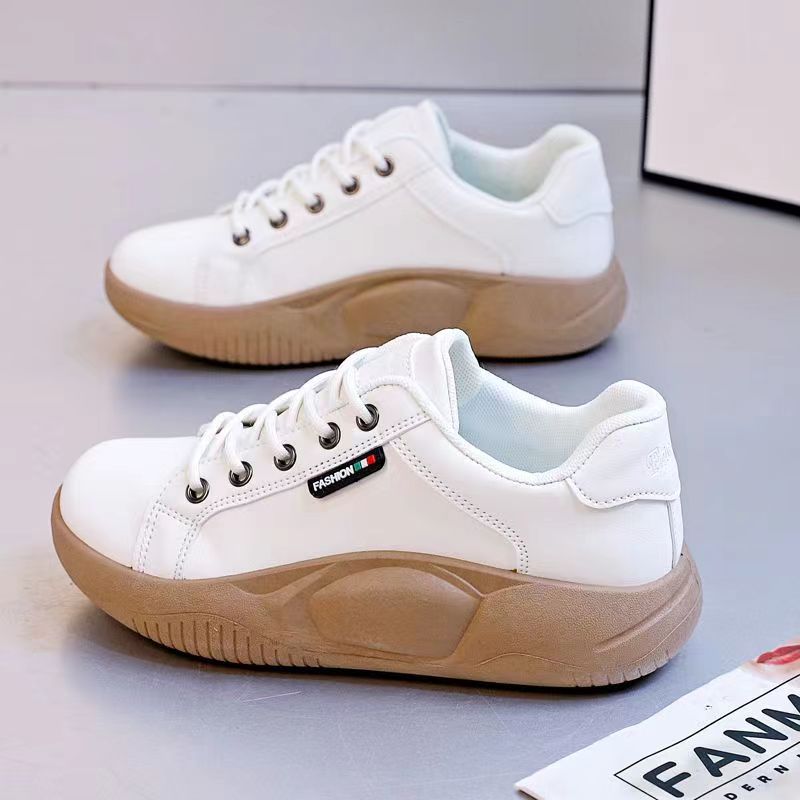 Низкие студенческие 22 осень новые легкие спортивные кожаные на платформе повседневные кеды 38