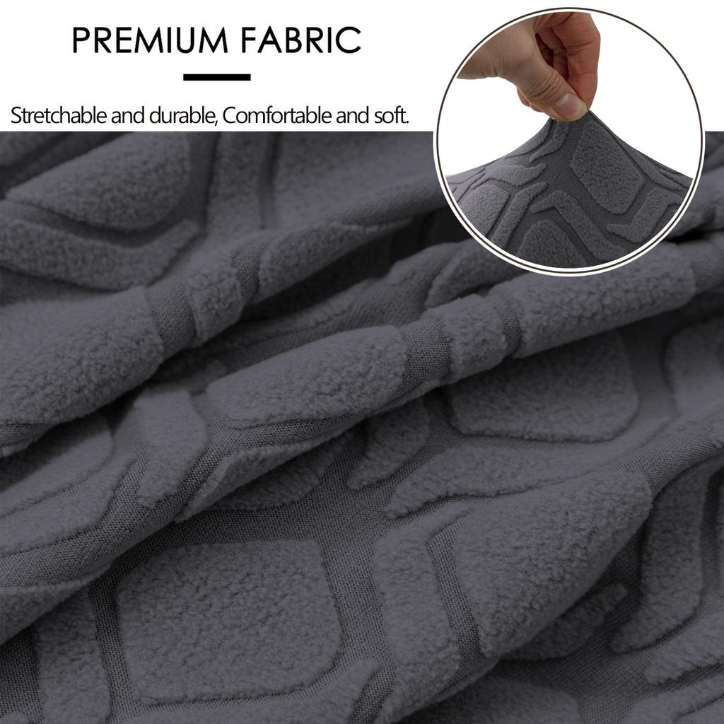 Household Small Round Jacquard Knitted Elastic Chair Cover Hotel High Back Chair Cover Cleaning Dustproof Cover