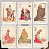 Tarjetas del Oráculo Sibilla Indovina, Baraja de Adivinación Vintage de 52 Cartas - Estilo Victoriano Multilingüe 10.5*6cm