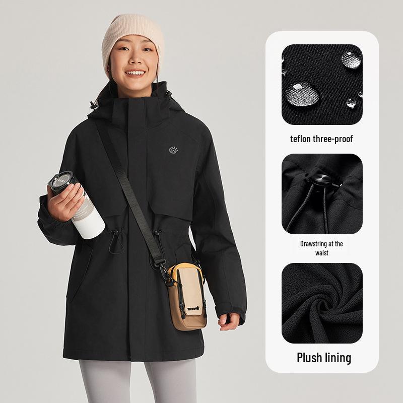 YX-2024 Autumn/Winter Women s Mid-Length Windproof Fashion Jacket XL