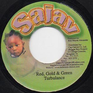 

7inch Record TURBULENCE - Red, Gold & Green NONE Sajay Jamaica Reggae, Ska & Dub Used