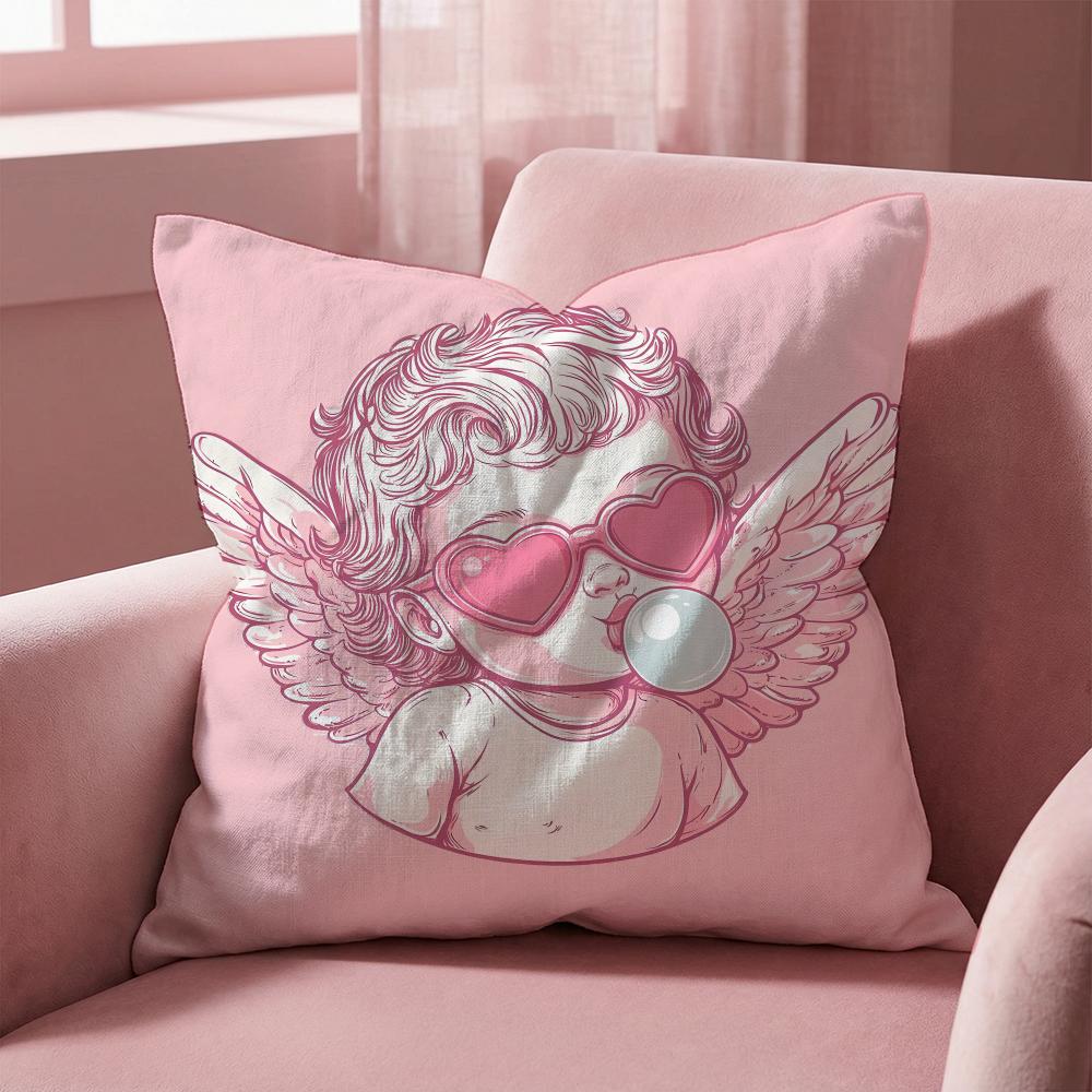 Holiday Valentines Day Cushion Cover MultiScene Pillow Cover for Home Car Reversible Soft Durable for Daily Use