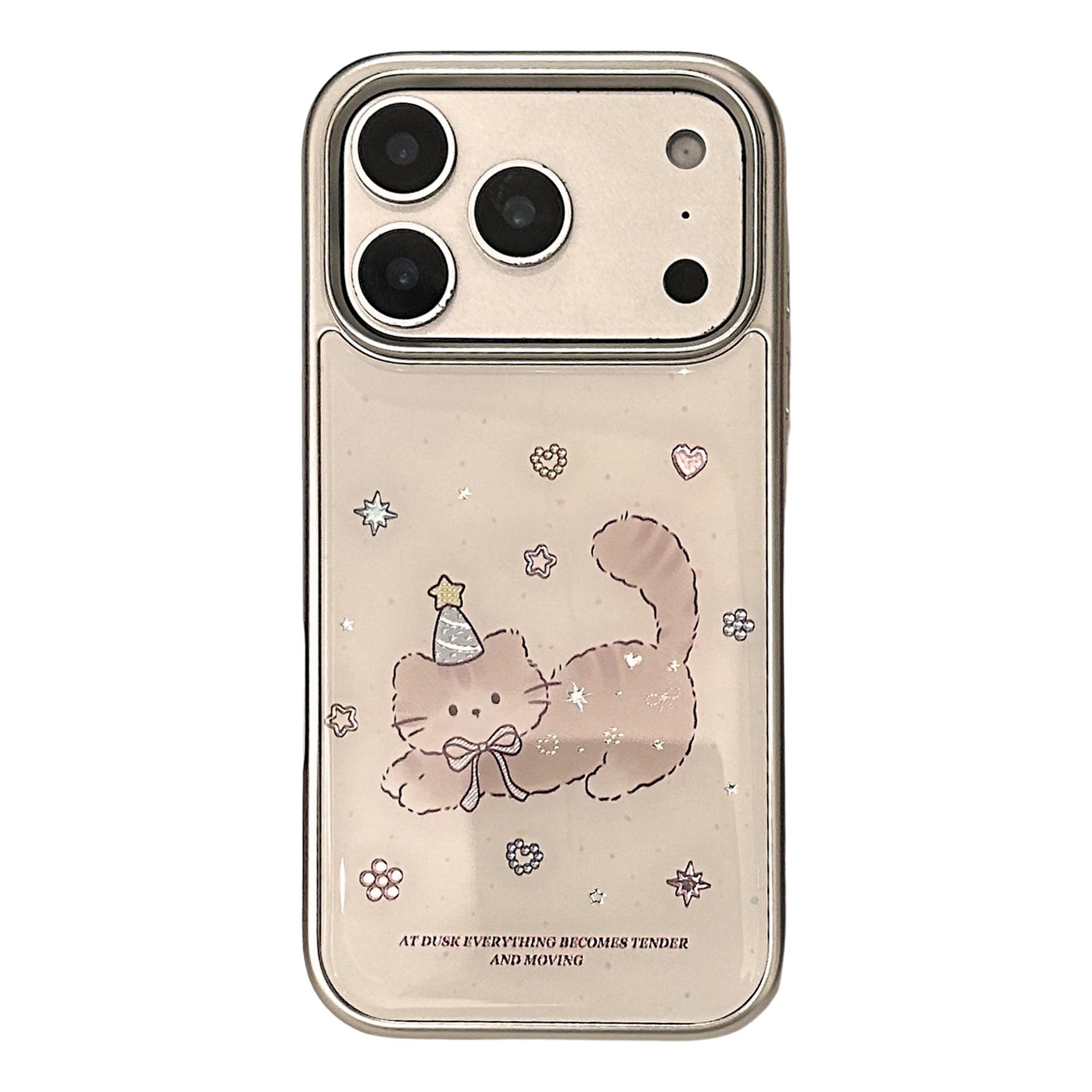 Милый Мультяшный Котенок Цветок Чехол для Телефона для iPhone 16, iPhone 17 и iPhone 17 Pro Max iPhone 11