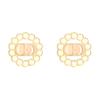 Dior Early Spring Collection CD Logo Resin Earrings Unisex Earrings Gold White E4358WOMRS_D301