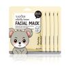 5pcs SADOER Cartoon Fresh Fruit Facial Masks Moisturizing Soothing Brightening Hydrating Face Mask for Facial Skin Care