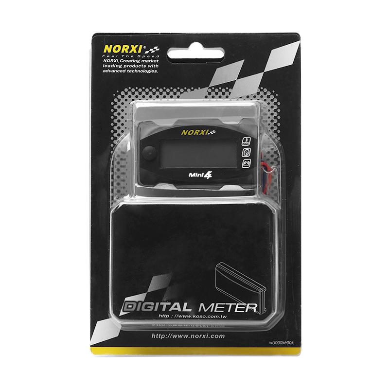 Motorrad Zylinderkopf Temperatur Voltmeter Zeit Drehzahlmesser Mini 4 in 1 LED Digitalanzeige Vierfachmesser