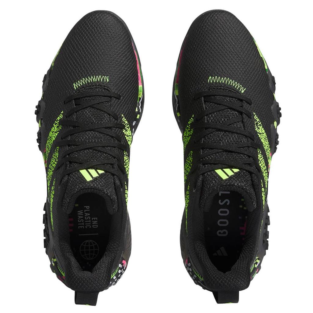 Golf Shoes Code Chaos 22 Glitch Core Five Cm [Adidas Golf] Black/Lucid Lemon/Gray 24.0