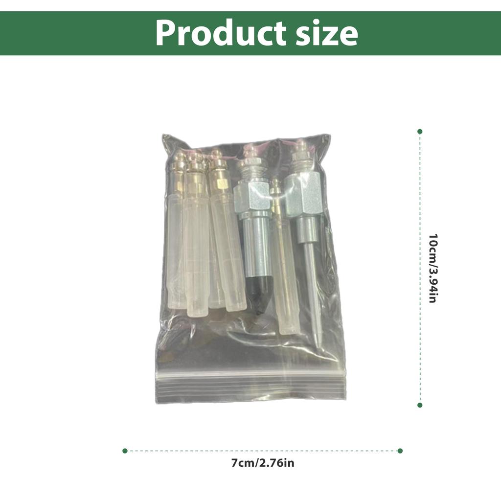 Grease Fitting Kit 7PCS with Needle Tips High Pressure Lubrication Tool for Car Bike Maintenance Zinc Alloy Anti Dust
