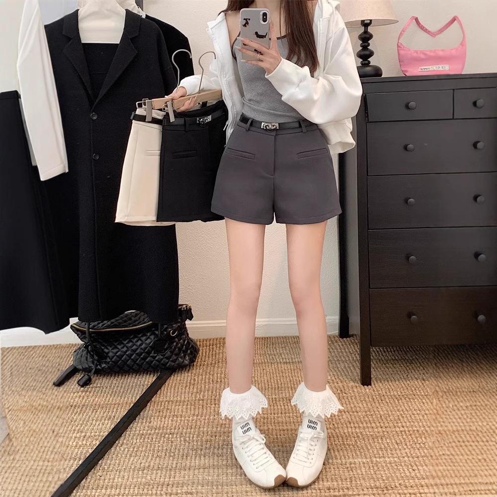 

Korean Style High-End Women s A-Line High Waist Slimming Wide Leg Shorts - Spring 2025 Trend XS
