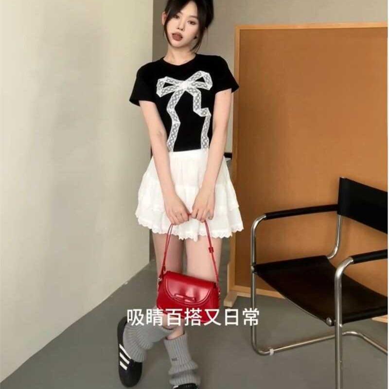 French Fashion Bow Sweet And Cute Shoulder Bag With The Same Versatile Casual Versatile Messenger Bag For Women