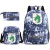 Attack Giant Attackontitan School Bag Three-Piece Printed Backpack Student Computer Canvas Bag
