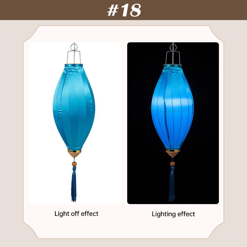 14 inch Traditional Lantern Party Outdoor Silk Lantern Chinese Vietnam Mid Autumn Spring Festival New Year Decor Ornaments