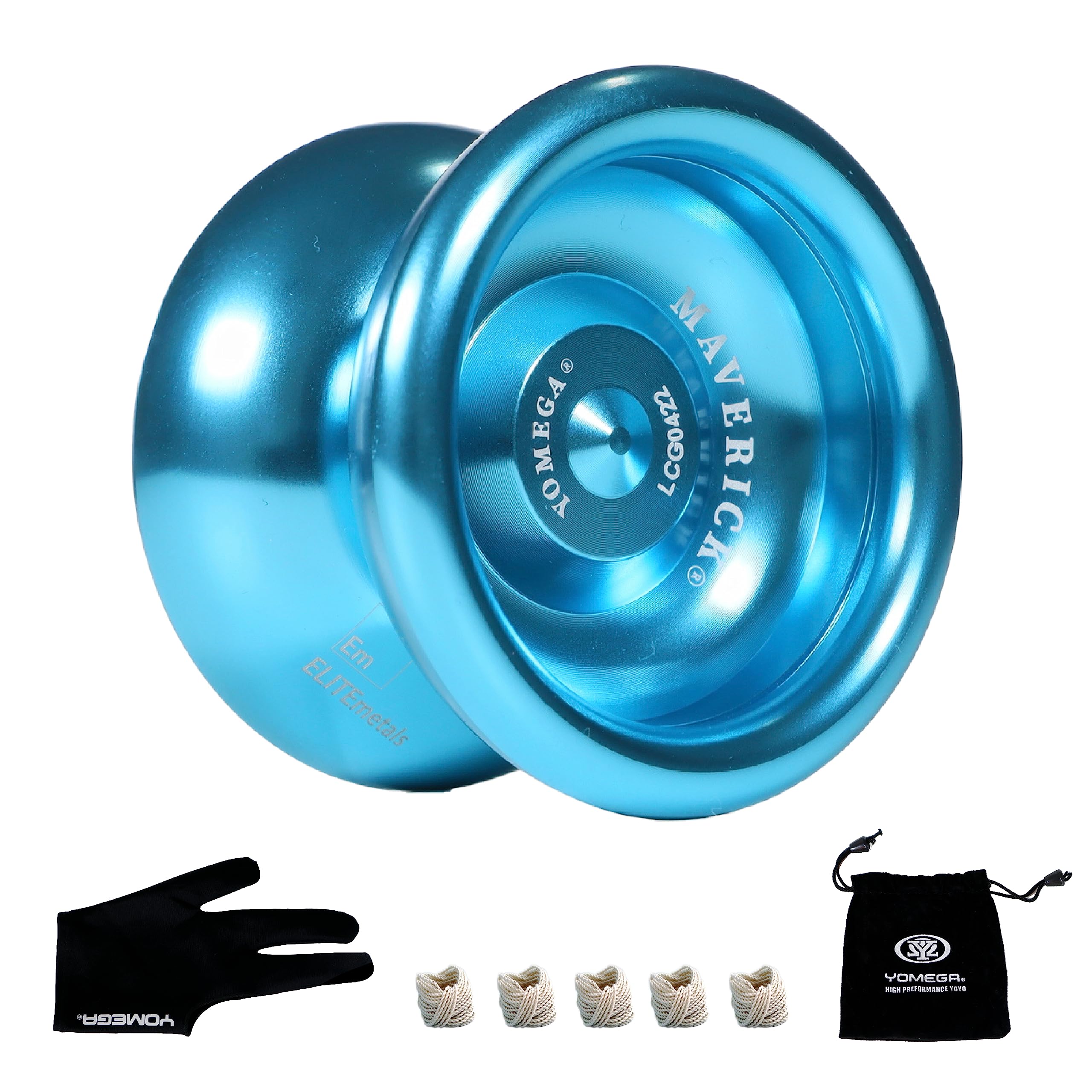 

Yomega Maverick - Professional Aluminum Metal Yoyo for Kids and Beginners with C Size Ball Bearing for Advanced yo yo Tricks and Responsive Return + E