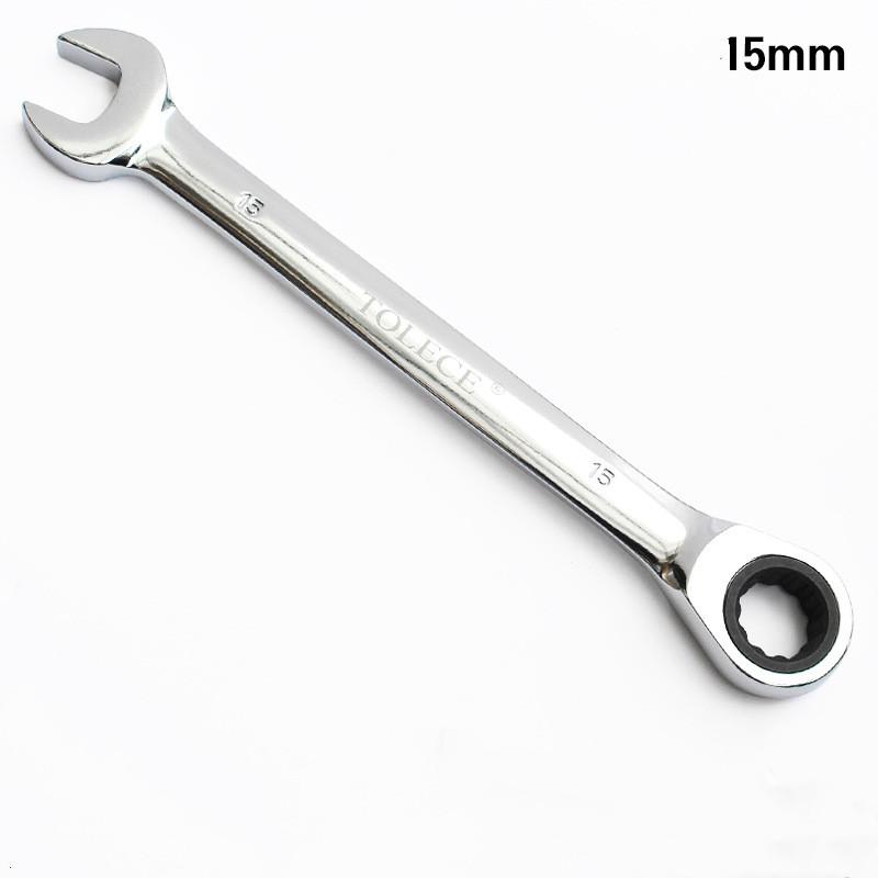 Ratchet Combination Wrench Set Fine Tooth Gear Ring Torque and Socket Wrench Set Nut Tools for Repair Open End Wrench
