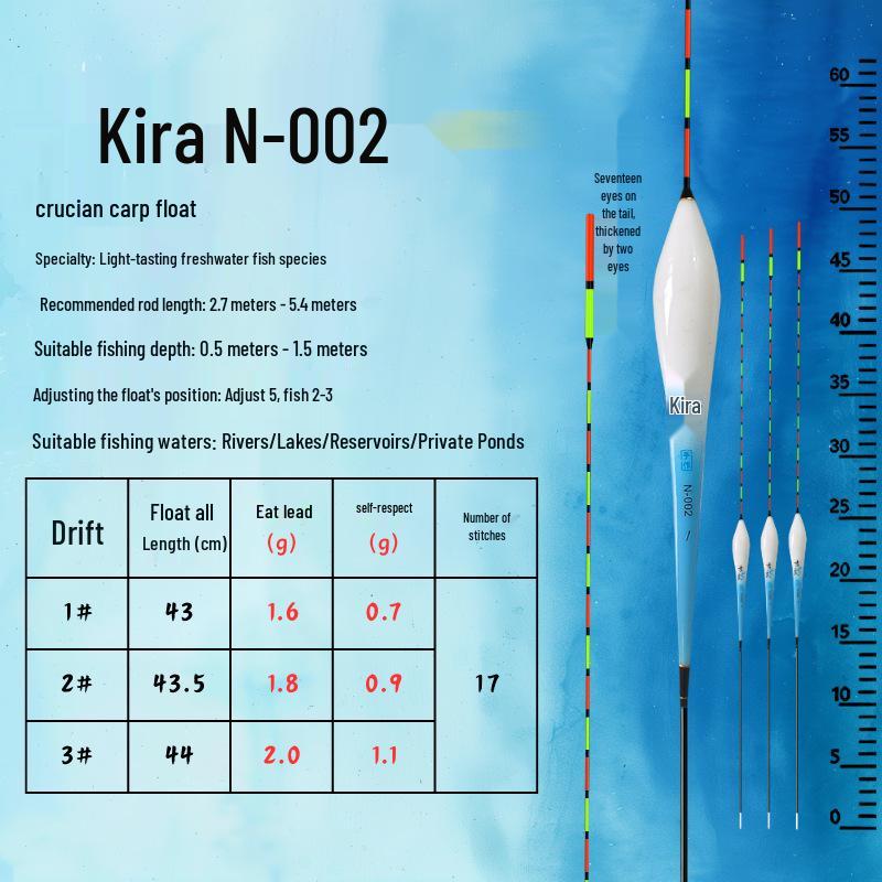 Покращений нано-товстий хвіст поплавка для лову карася - Висока чутливість та привабливий дизайн для далеких закидань та великого коропа.