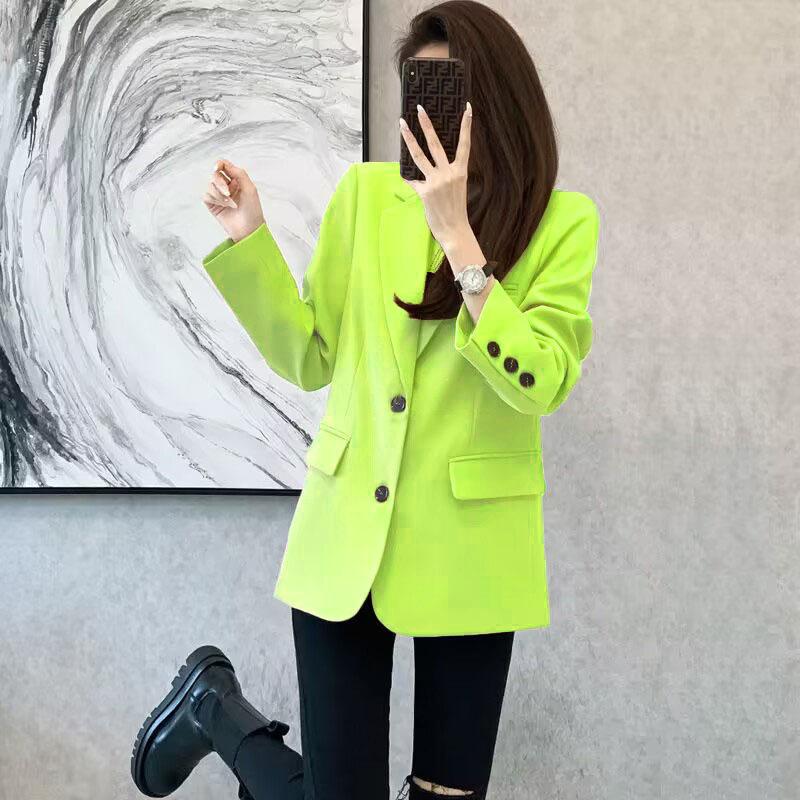 Suit Jacket Women's Spring Temperament Korean Version of The Wild Small Commuter Khaki Suit Jacket Women