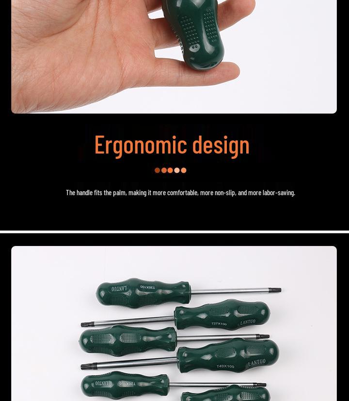 Hex Lobe Torx & Pozi T-Type Star Screwdriver Set