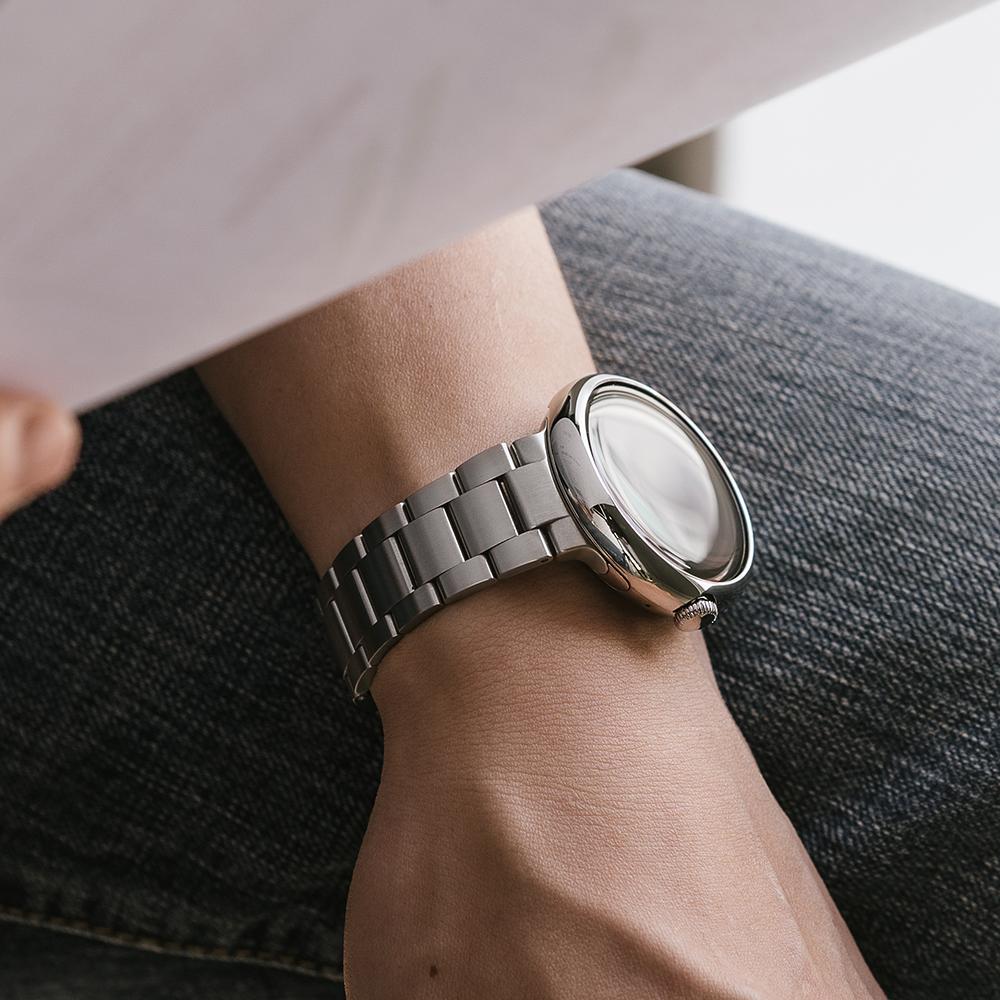 Lingke Google Pixel Watch Metal One Watch Strap Band / Silver