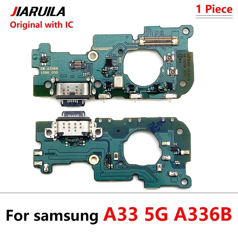 

USB-порт для зарядки, гибкий кабель, разъем для Samsung Galaxy A33 5G A336 A336B, модуль микрофона Original