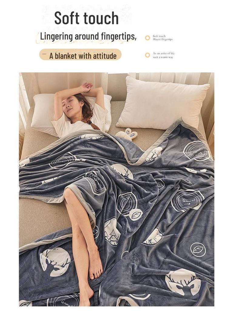 Gruby Ciepły Koc Flanelowy z Polaru Mlecznego dla Dzieci - Miękki Koc do Drzemki i na Sofę, Idealny Prezent