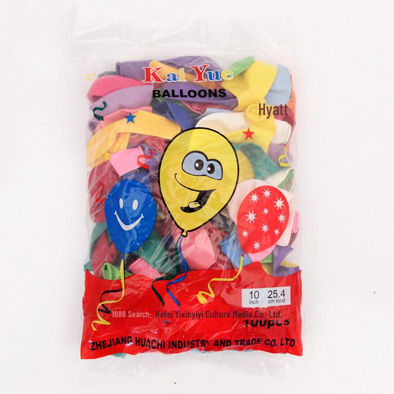 Hyatt 10-Inch Thickened Balloons for Birthday, Party & Wedding Decorations