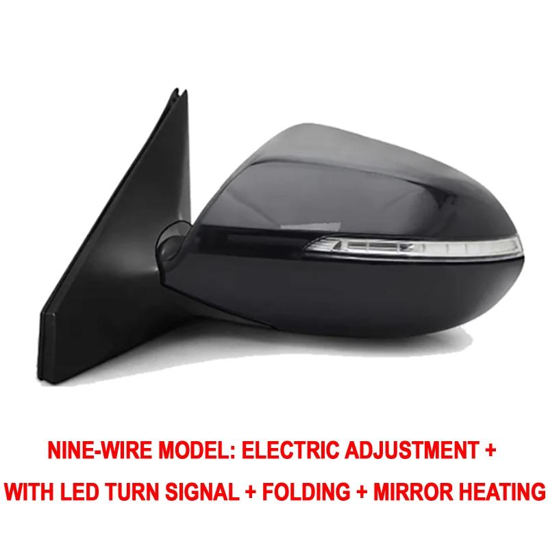 5/7/9 Pin Car Left Right Side Rearview Mirror Assembly with Turn Signal Light for Kia Sportage R 2011-2016
