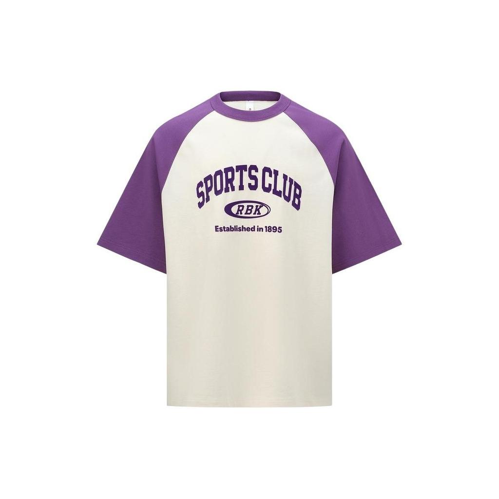 Reebok Color Block Raglánové tričko s krátkým rukávem Unisex Topy Fialové 24SRC421UGP2