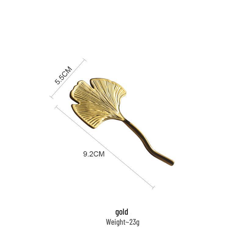 Exquisite Ginkgo Leaf Chopstick and Spoon Rest - 304 Stainless Steel