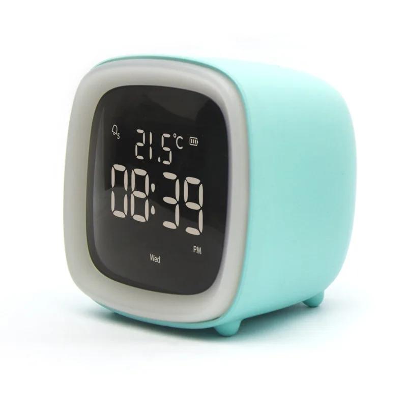 Creative Cross-border Cute Pet TV Alarm Clock Plastic Digital Clock Usb Charging Student Lazy Dormitory Alarm