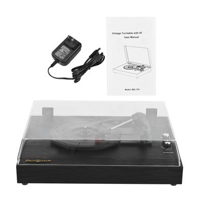 Retro-Plattenspieler mit BT-Funktion, 33/45/78 U/min, 3-Gang-Line-In, antiker Grammophon-Plattenspieler