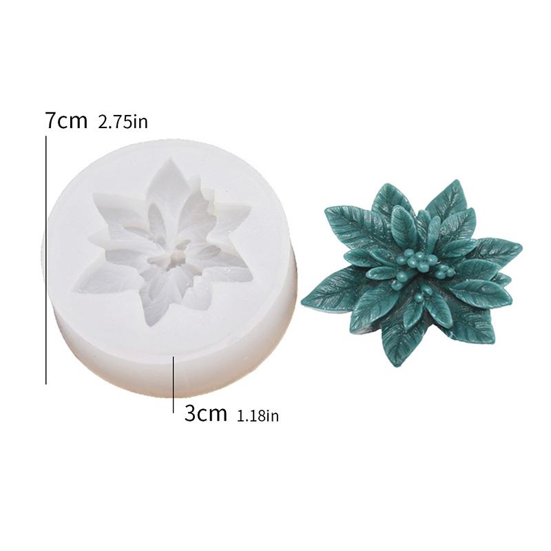 Christmas Flower Silicone Mold Christmas Aromatherapy Candle Gypsum Mold Simulation Flower Home Aromatherapy Decoration Mold