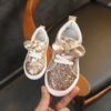 Baby Kids Shoes Girls Sneakers Glitter Toddler Girl Sneakers Soft Bottom with Crystal Kid Shoes Children Girls Bling I07057