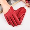 PU-Leder Halbfingerhandschuhe Fingerlose Lacklederhandschuhe Persönlichkeit Fünf-Finger-Fäustlinge Damen