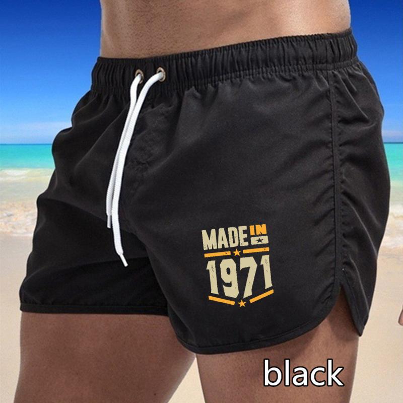 BBK-58 2025 Summer Men's Quick-Drying Swim Trunks Sports Pants Swimwear Beach Shorts Jogging Shorts