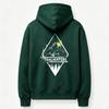 Trailhunters Mountain Forest Graphic Hoodie Back Print Long Sleeve Pullover Sweatshirt Outdoor Hiking Casual Streetwear Hooded