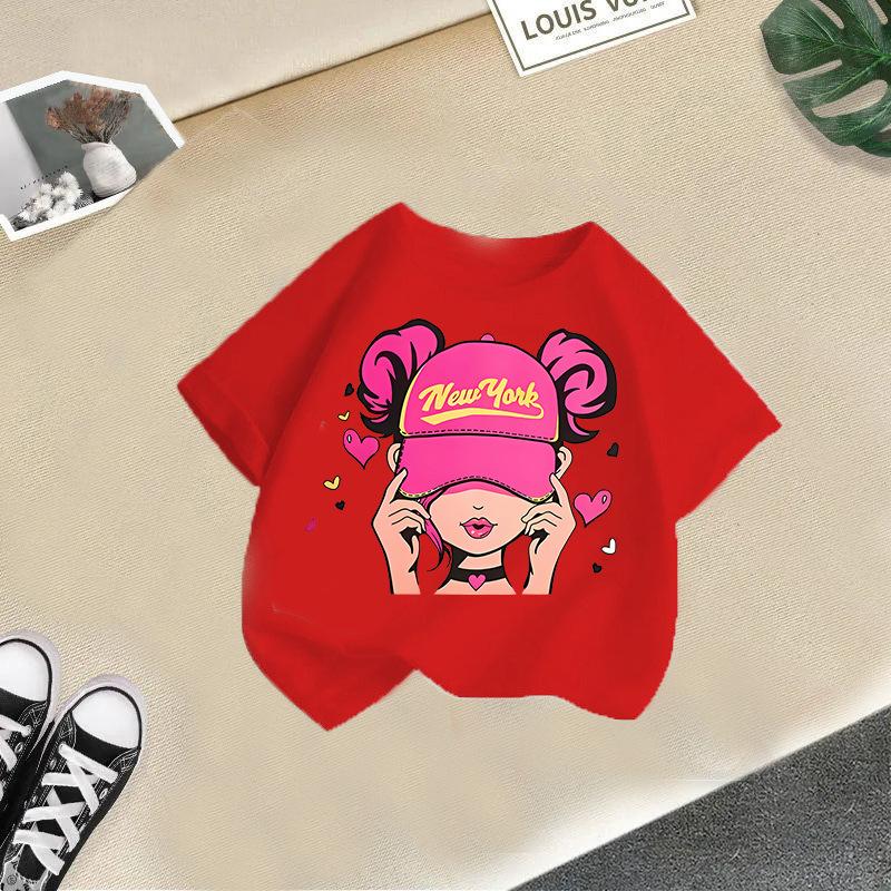 Children T-shirt Kid T Shirt 2-13Y Cool Girl Printed Kids 100% Cotton Clothes Tshirt Tops Tee