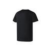 Li Ning Fitness Series Solid Color Logo Round Neck Short Sleeve T-Shirt Men Tops Black ATSS071-1
