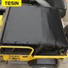 TESIN Leather Soft Roof Top Cover Sunshade Top Full Length Cover for Jeep Wrangler TJ 1997-2006 Car Exterior