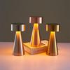 Modern LED Dining Table Lamp 3-Color Retro Bar Night Light Touch Sensor Rechargeable Coffee Table Decorative Lamp Metal Shade