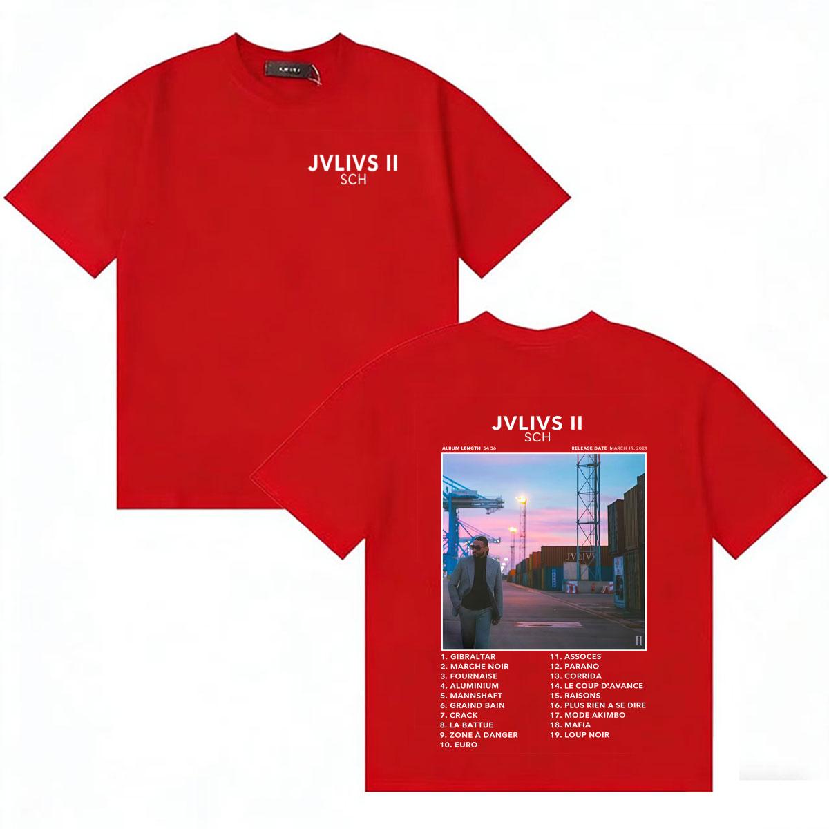 Rapper SCH JVLIVS Fashion Cover Harajuku High Quality Casual Oversized ONeck TShirt Unisexs Women Cozy Summer Streetwear Tshrits S